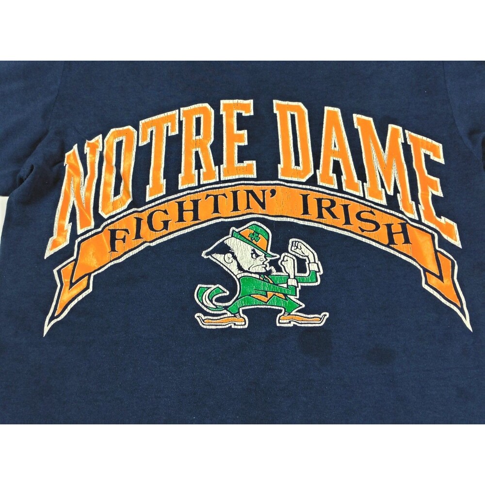 Notre Dame Fighting Irish Single Stitch Tshirt M Logo 7 USA Vintage 80s 5050